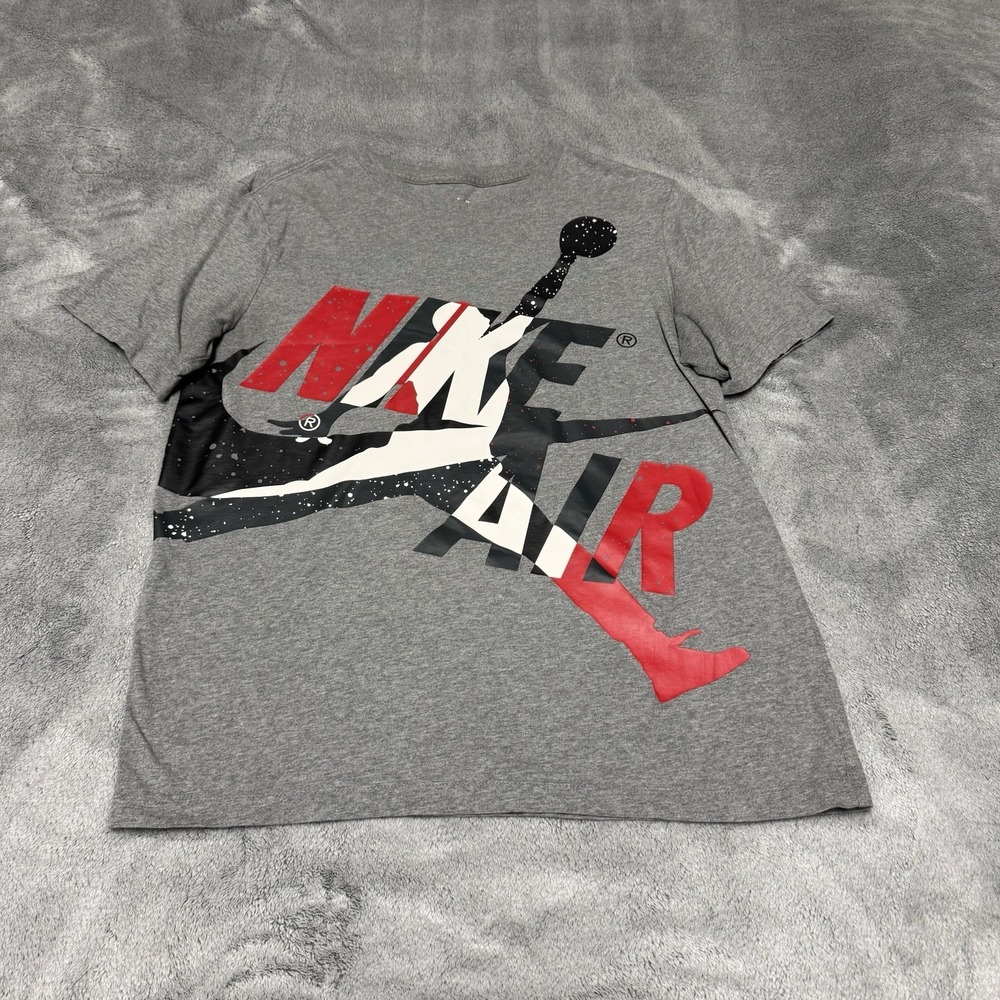 Air Jordan 4 AJ4 Jumpman Classics Nike Air Tee Shirt Men's Medium Grey Nike